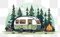 PNG Camping outdoors vehicle cartoon. 