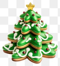 PNG Christmas tree cookie gingerbread dessert icing. 