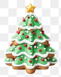 PNG Christmas tree cookie dessert food  