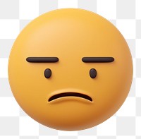 PNG  Anthropomorphic investment displeased emoticon. AI generated Image by rawpixel.