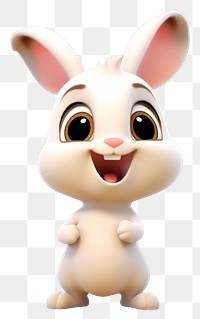 PNG Baby rabbit figurine cartoon animal. 