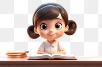 PNG Asian kid girl cartoon book publication. AI generated Image by rawpixel.