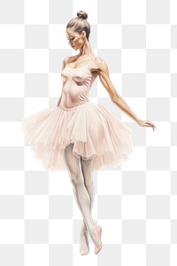 PNG  Ballerina woman dancing drawing ballet. AI generated Image by rawpixel.