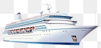 PNG White Cruise ship vehicle cruise yacht. 