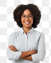PNG Woman portrait standing glasses. 
