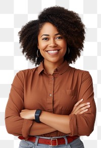 PNG Woman portrait standing smiling. AI generated Image by rawpixel.