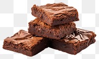 PNG Chocolate brownies confectionery dessert food. AI generated Image by rawpixel.