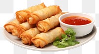 PNG Springrolls ketchup food meal