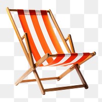 PNG Beach chair furniture white background relaxation. 