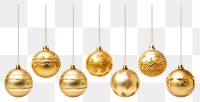 PNG Christmas ball gold decoration christmas