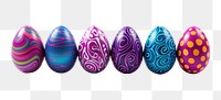 PNG Easter eggs painted easter white background celebration. AI generated Image by rawpixel.