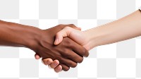 PNG Hand handshake white background togetherness. 