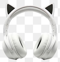 PNG Sound stereo headphone headphones headset white. AI generated Image by rawpixel.