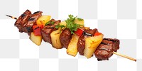 PNG  Beef barbeque skewer vegetable meat food. AI generated Image by rawpixel.