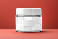 Skincare jar png mockup, transparent product packaging