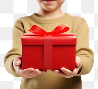 PNG Chrsitmas gift box holding white background celebration. AI generated Image by rawpixel.