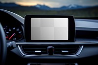 Car entertainment system screen png mockup, transparent design