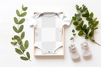 Baby romper png transparent mockup