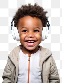 PNG Headphones portrait headset smile. 