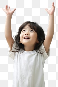 PNG Portrait smile child hand. AI generated Image by rawpixel.