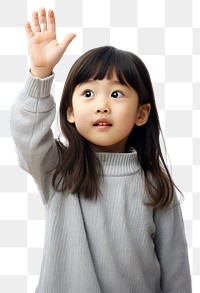 PNG Asian kid girl portrait photo hand. 