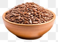 PNG  Flax seed food bowl white background