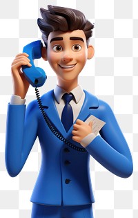 PNG Telephone holding cartoon adult. 