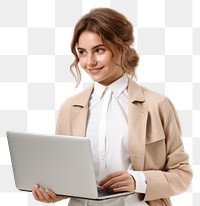 PNG Laptop computer adult woman.