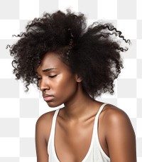 PNG Depressed portrait adult woman. 