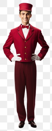 PNG A retro bellboy costume tuxedo adult. 