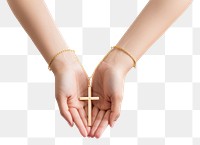 PNG Cross hand holding symbol. AI generated Image by rawpixel.