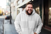 Plus-size sweatshirt png, transparent fashion mockup