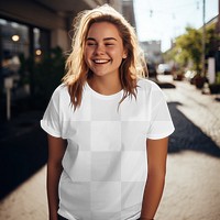 Casual t-shirt png, transparent mockup