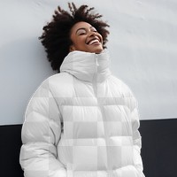 Puffer jacket png mockup, transparent design