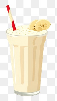 PNG Banana smoothie drink milkshake beverage. 