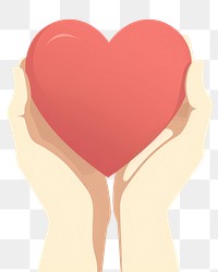 PNG Hand holding a heart romance cartoon finger. AI generated Image by rawpixel.