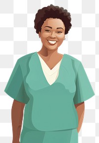 PNG Plus size female nurse smiling hospital adult smile. 