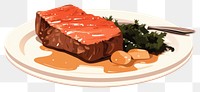 PNG Steak food plate meat. AI generated Image by rawpixel.