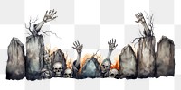 PNG Halloween stone drawing sketch illustrated