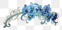 PNG Flower jewelry plant blue. AI generated Image by rawpixel.
