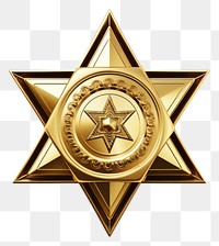 PNG Hexagram sheriff star symbol badge gold. 