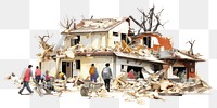 PNG Earthquake architecture building outdoors. AI generated Image by rawpixel.