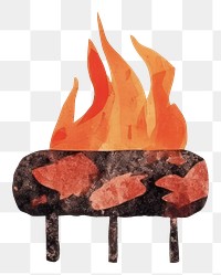 PNG Barbecue fire art creativity. AI generated Image by rawpixel.