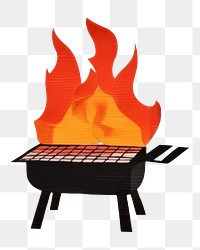 PNG Barbecue art grilling paper. AI generated Image by rawpixel.