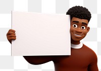 PNG Black man portrait cartoon  