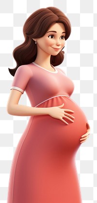 PNG Happy pregnant woman cartoon adult doll. 