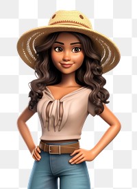 PNG Hispanic woman cartoon adult doll. 