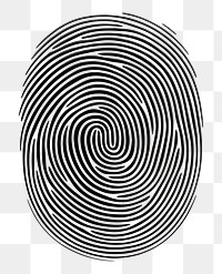 PNG Human fingerprint white background technology monochrome. 