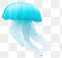 PNG Jellyfish white background invertebrate translucent. AI generated Image by rawpixel.