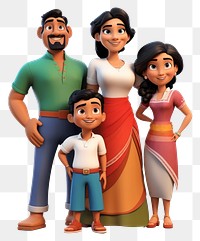 PNG Indian family cartoon adult toy. 